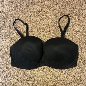 Victoria's Secret used Midnight Black Strapless Bra 34DDD